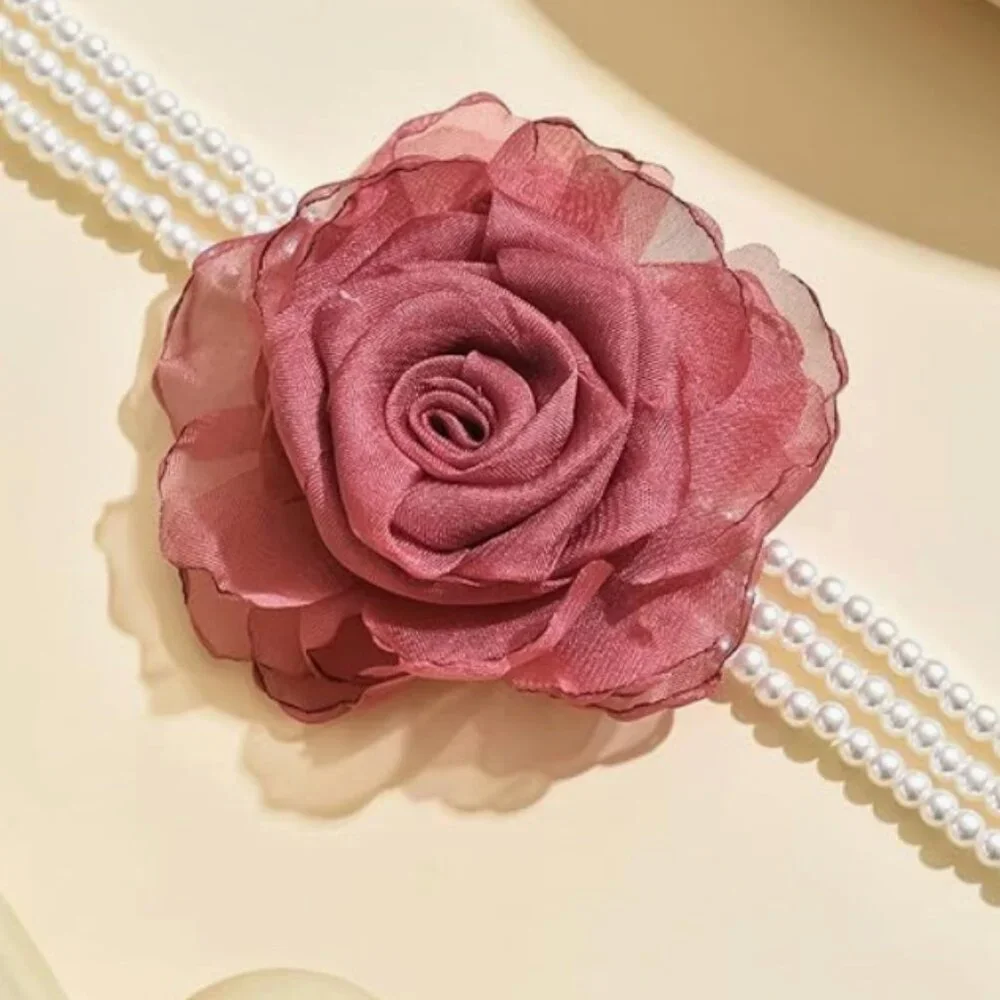 ZARA Pearl Flower Choker Necklace